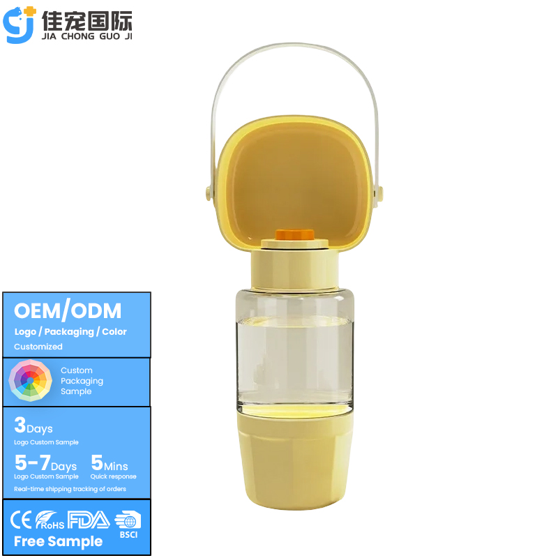 Garrafa de água para animais de estimação 2 em 1